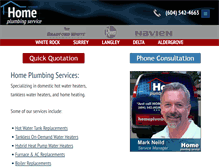 Tablet Screenshot of homeplumbingservice.ca